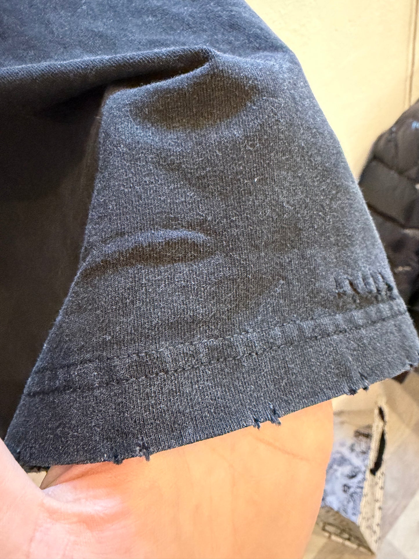 EMBROIDERED WASHED T-SHIRT BLACK