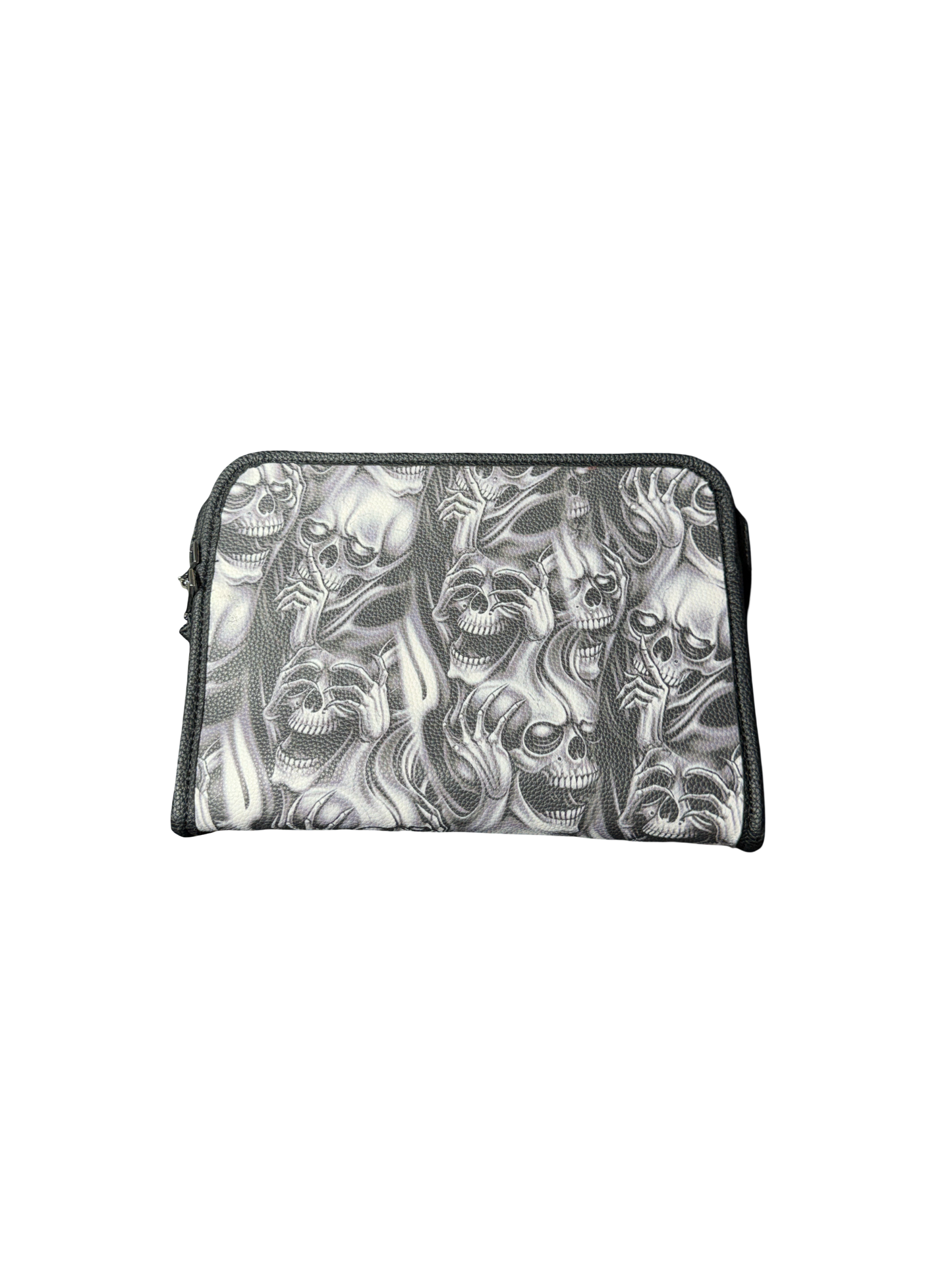 ALL OVER SKULL PRINT CASH BAG