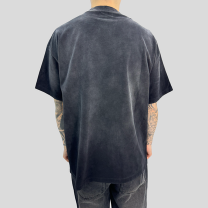 MONEY FALLING WASHED T-SHIRT BLACK