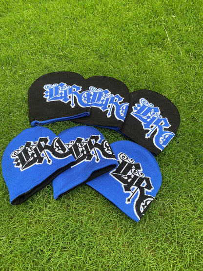 ROYAL BLUE & BLACK REVERSIBLE SKULLY