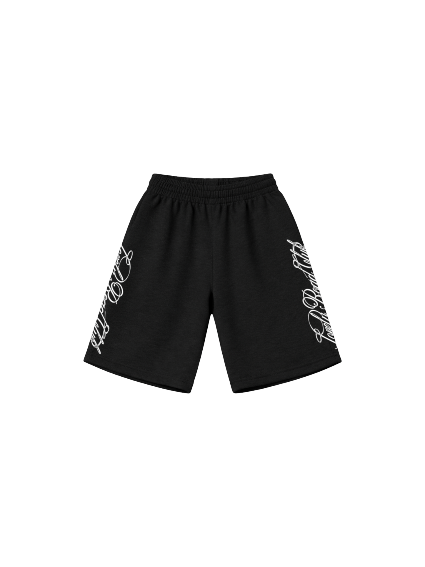 BAGGY FRENCH TERRY EMBROIDERD SHORTS BLACK