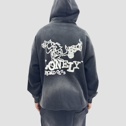 BLACK WASH OUTLAW PULLOVER HOODIE