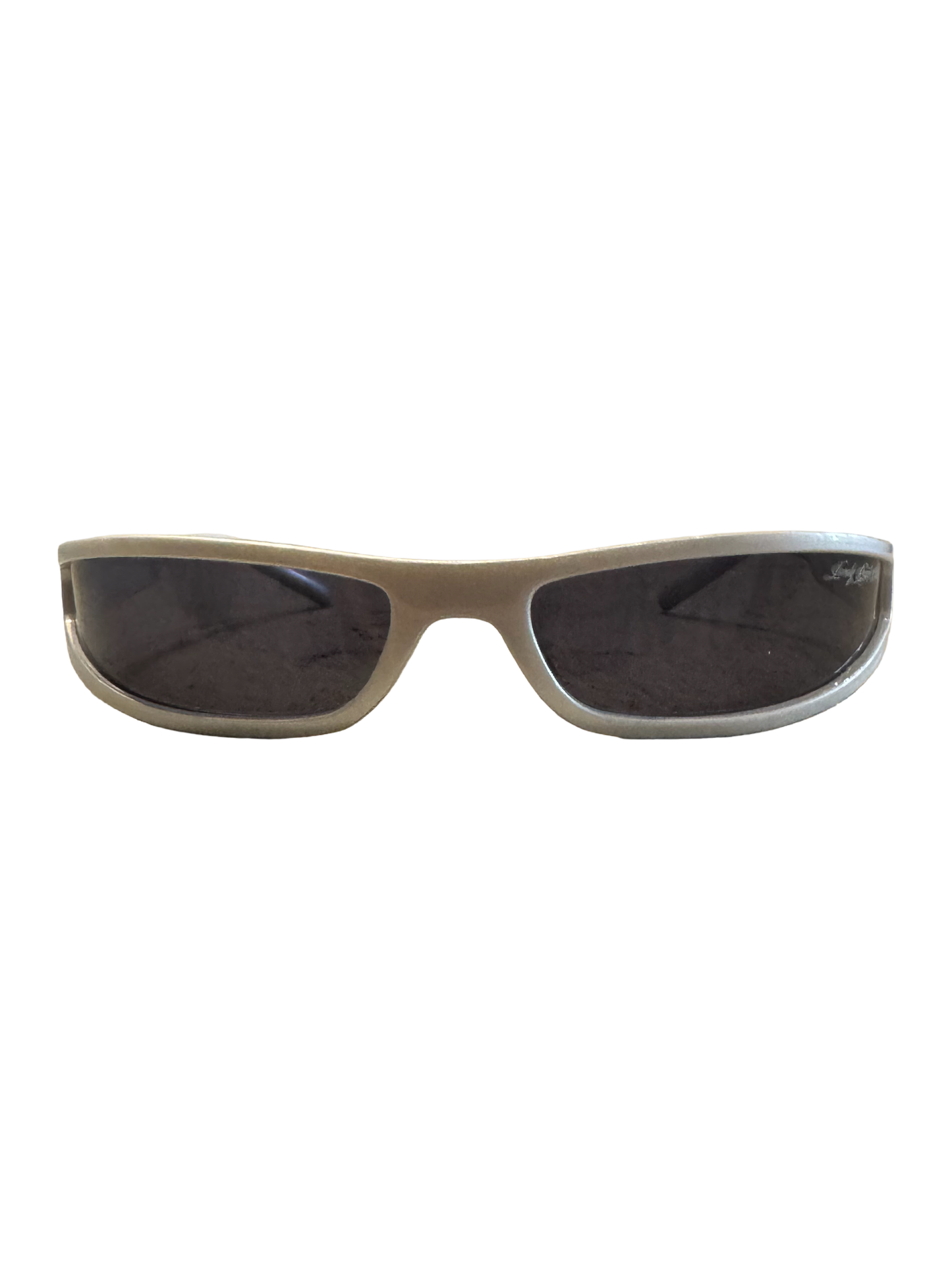 LOW CUT SUNGLASSES SILVER WITH BLACK FRAMES