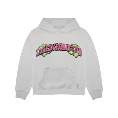 MONEY FALLING GREY PULLOVER HOODIE