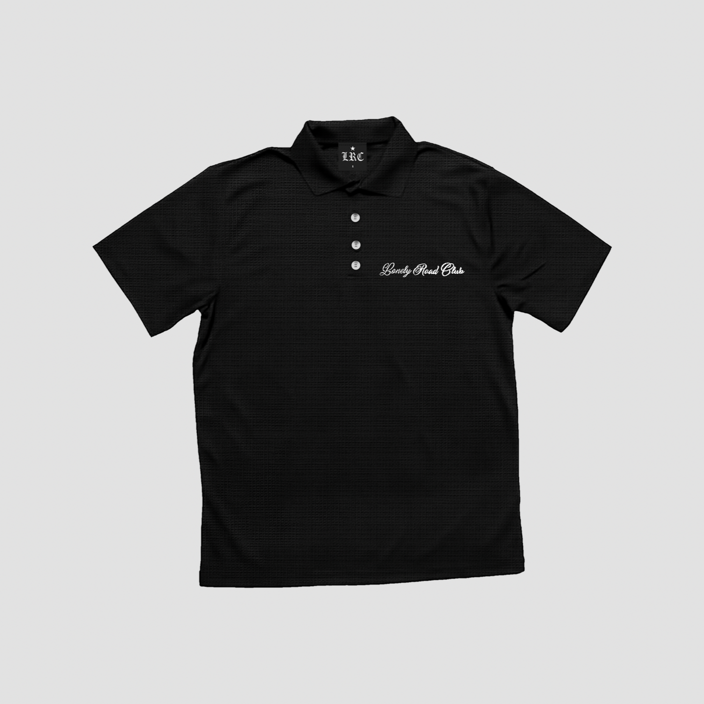 WAFFLE KNIT EMBROIDERED POLO