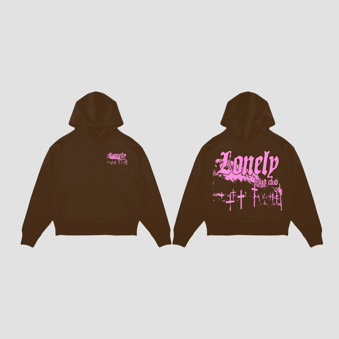 CEMETERY NIGHTS PULLOVER HOODIE MOCHA BROWN