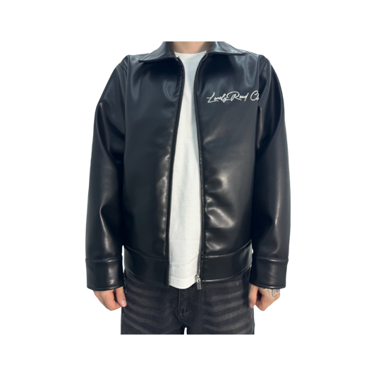 SHADOW RIDER BLACK LEATHER JACKET
