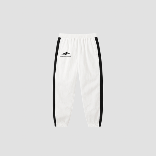 3D LOGO NYLON PANTS WHITE