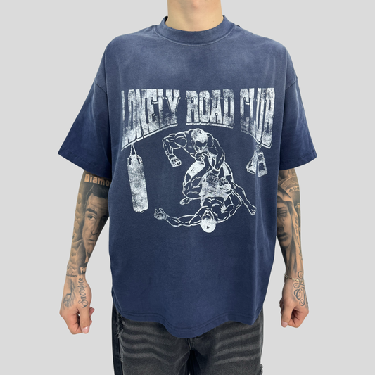 KNOCKOUT T-SHIRT WASHED NAVY