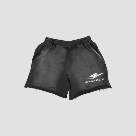 3D LOGO SHORTS DISTRESSED BLACK