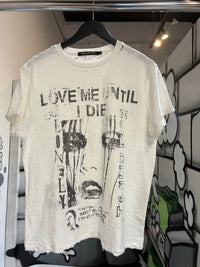 LOVE ME UNTIL I DIE SLUB T-SHIRT VINTAGE DISTRESSED