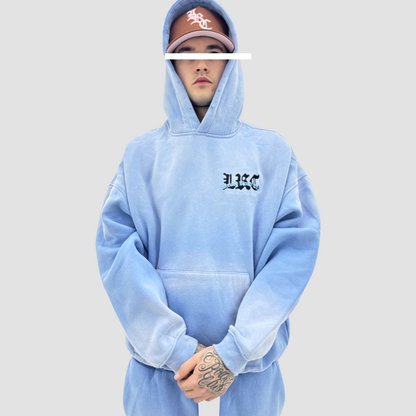 BABY BLUE EMBROIDERED LRC PULLOVER HOODIE