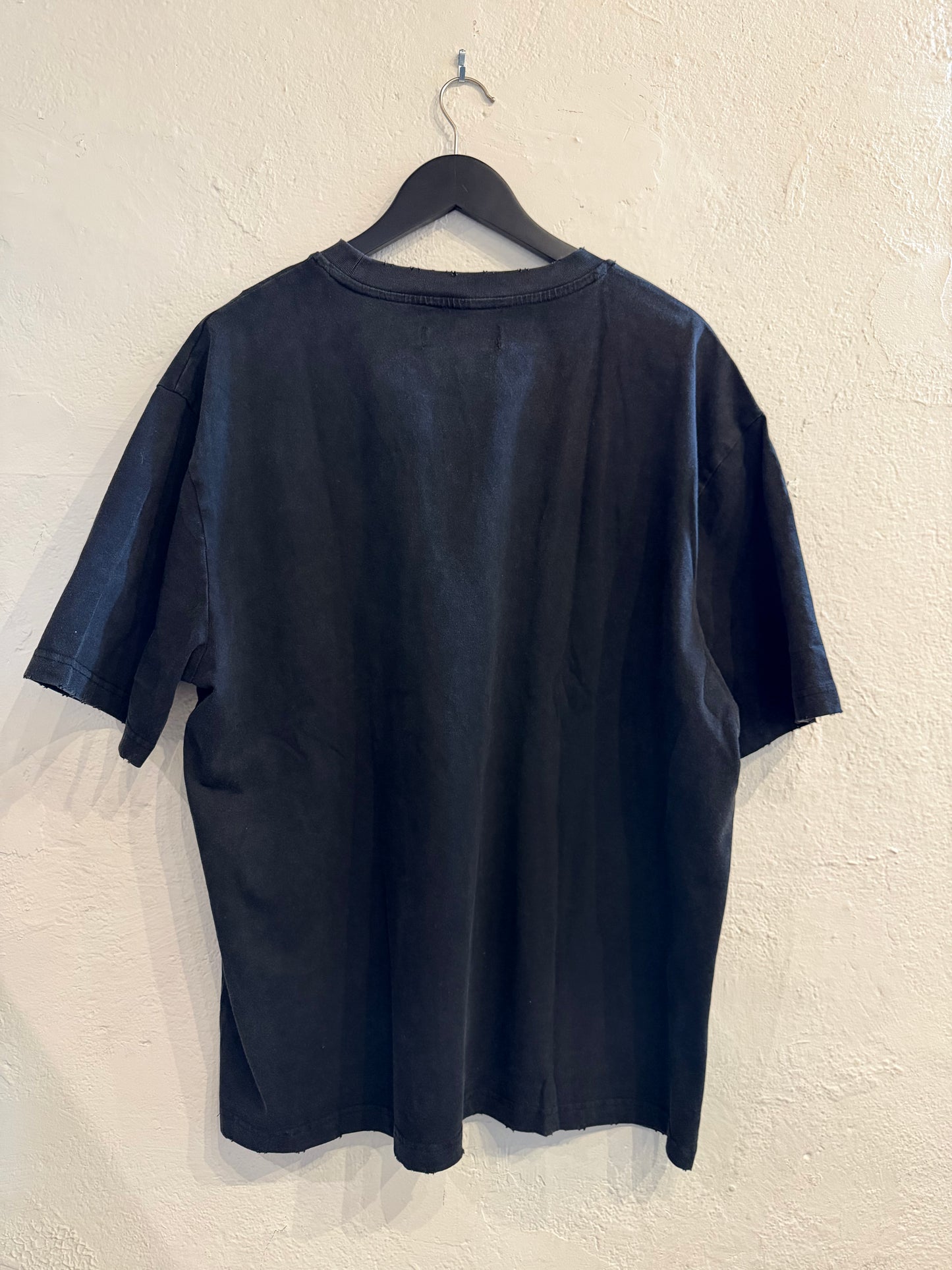 EMBROIDERED WASHED T-SHIRT BLACK