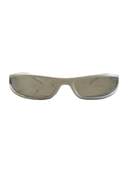 LOW CUT SUNGLASSES SILVER WITH CLEAR LENSES