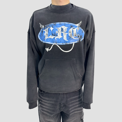 BLUE DEVIL WASHED CREWNECK