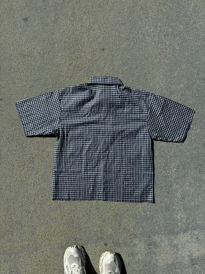 DISTRESSED 99 BLUE PLAID SHIRT