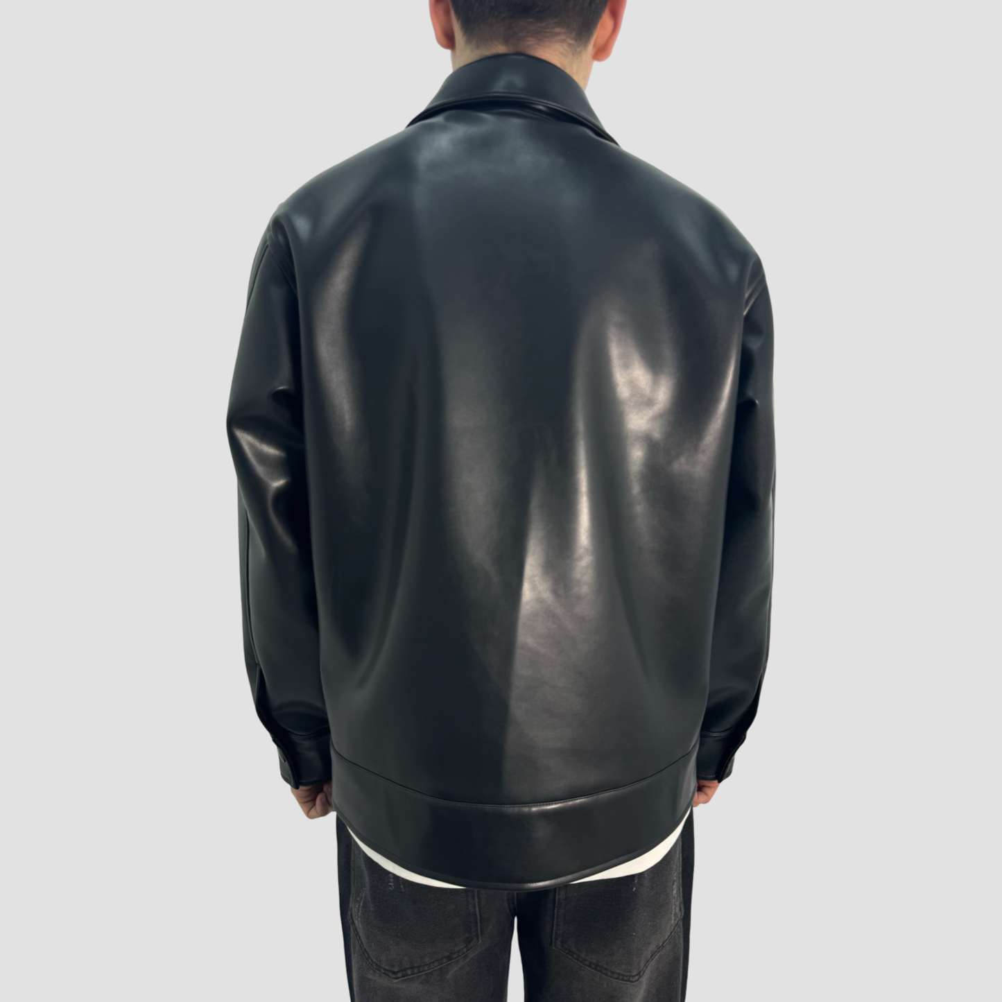 SHADOW RIDER BLACK LEATHER JACKET