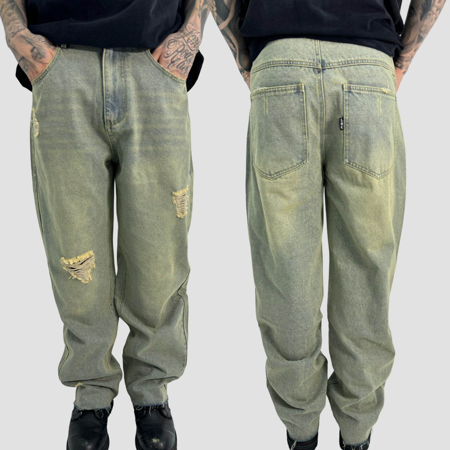 SAND WASH 002 DISTRESSED DENIM