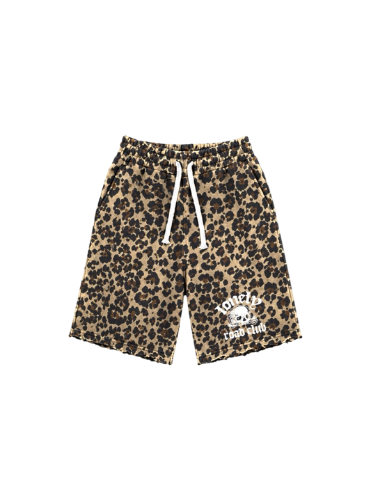 SKULL CHEETAH BAGGY SHORTS