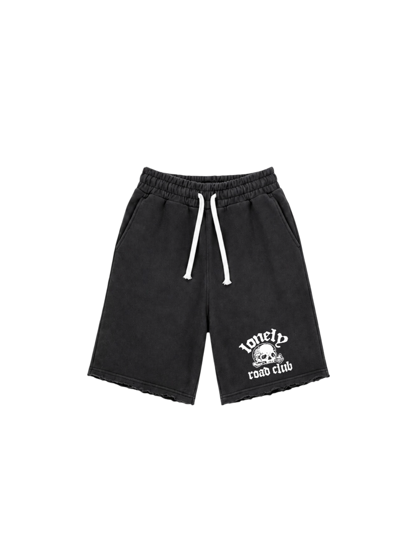 SKULL BAGGY WASHED SHORTS BLACK