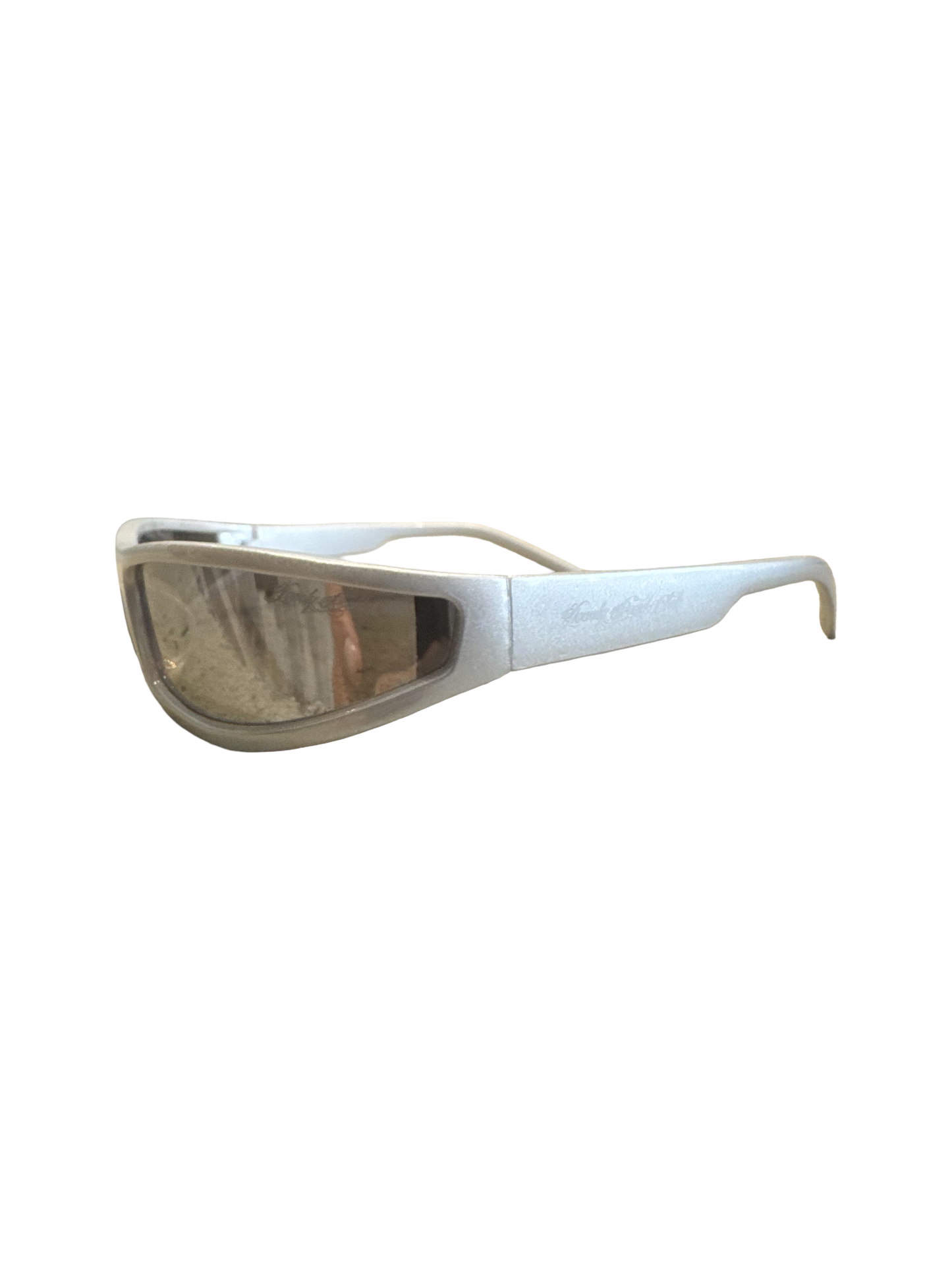 LOW CUT SUNGLASSES SILVER WITH SILVER LENSES