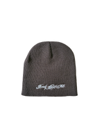 MOCHA KNIT EMBROIDERED SCRIPT BEANIE