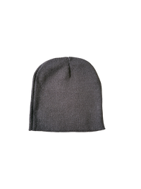 MOCHA KNIT EMBROIDERED SCRIPT BEANIE