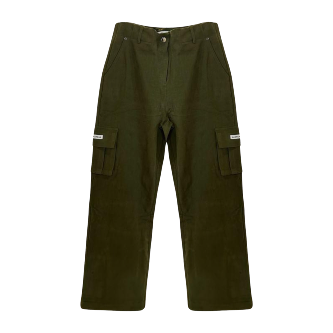 RELAXED FIT CARGO PANTS MILITARY GREEN